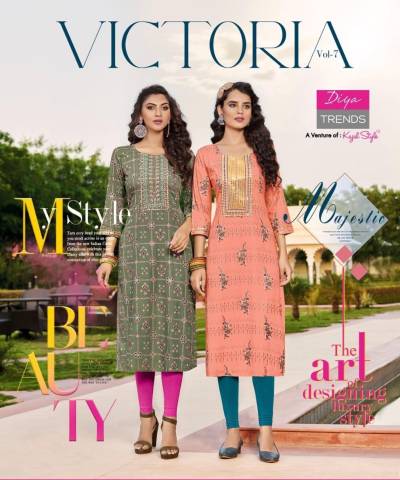 Victoria Vol 7 By Diya Trends Fancy Daily Wear Kurti Collection
